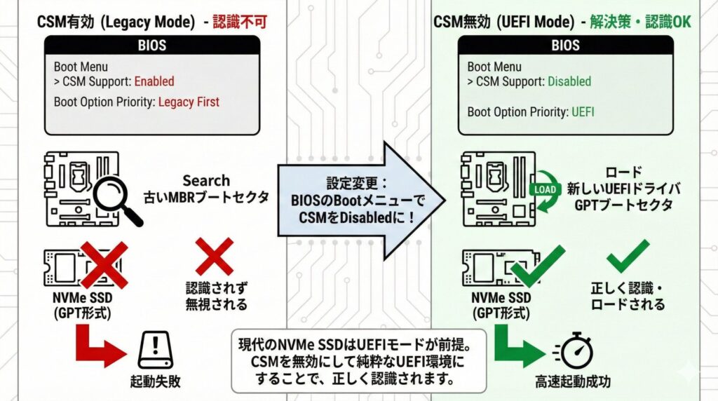 LeanPower Lab | M.2 SSDが認識しない原因と対処法！BIOS設定と初期化
