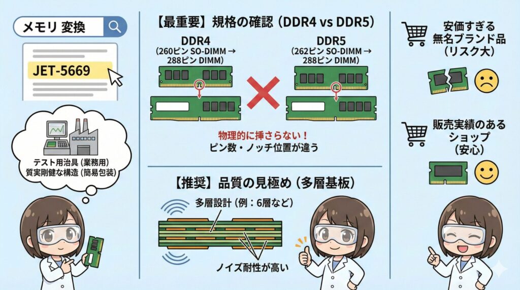 LeanPower Lab | SO-DIMMのDIMM変換を徹底解説！注意点や活用法