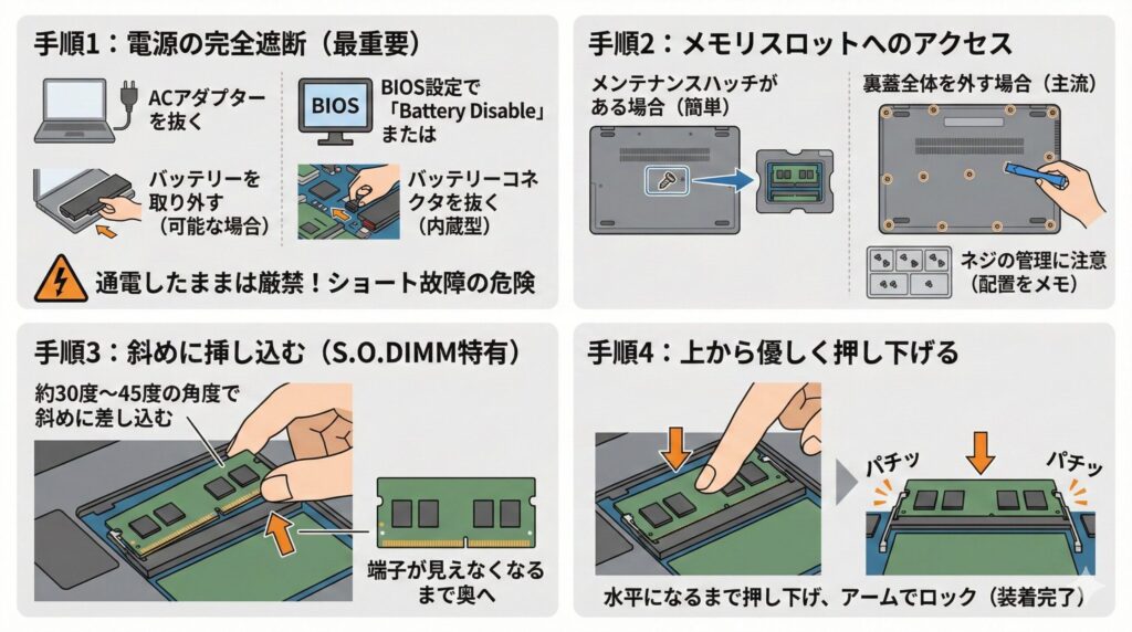 LeanPower Lab | 失敗しないPCメモリ付け替え手順！選び方から交換まで解説