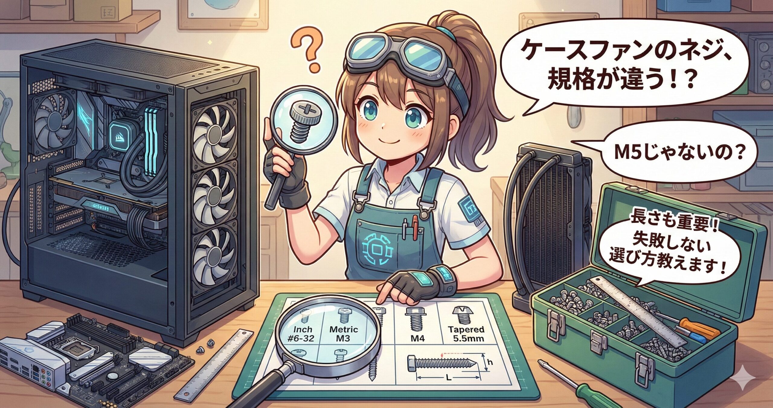 LeanPower Lab | ケースファンのネジ規格を徹底解説！失敗しない選び方と注意点