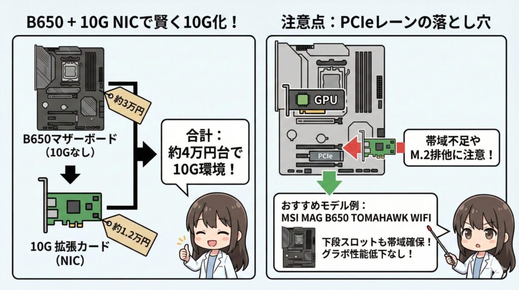 LeanPower Lab | 10G LAN搭載のAMDマザーボード選び！AM5世代のおすすめと設定を解説