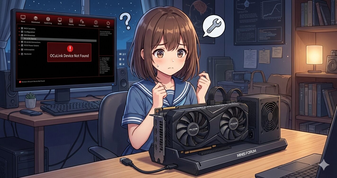 LeanPower Lab | Minisforum DEG1が認識しない時の対策｜Arc B580動作検証