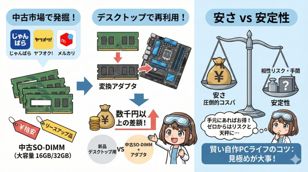 LeanPower Lab | SO-DIMMのDIMM変換を徹底解説！注意点や活用法
