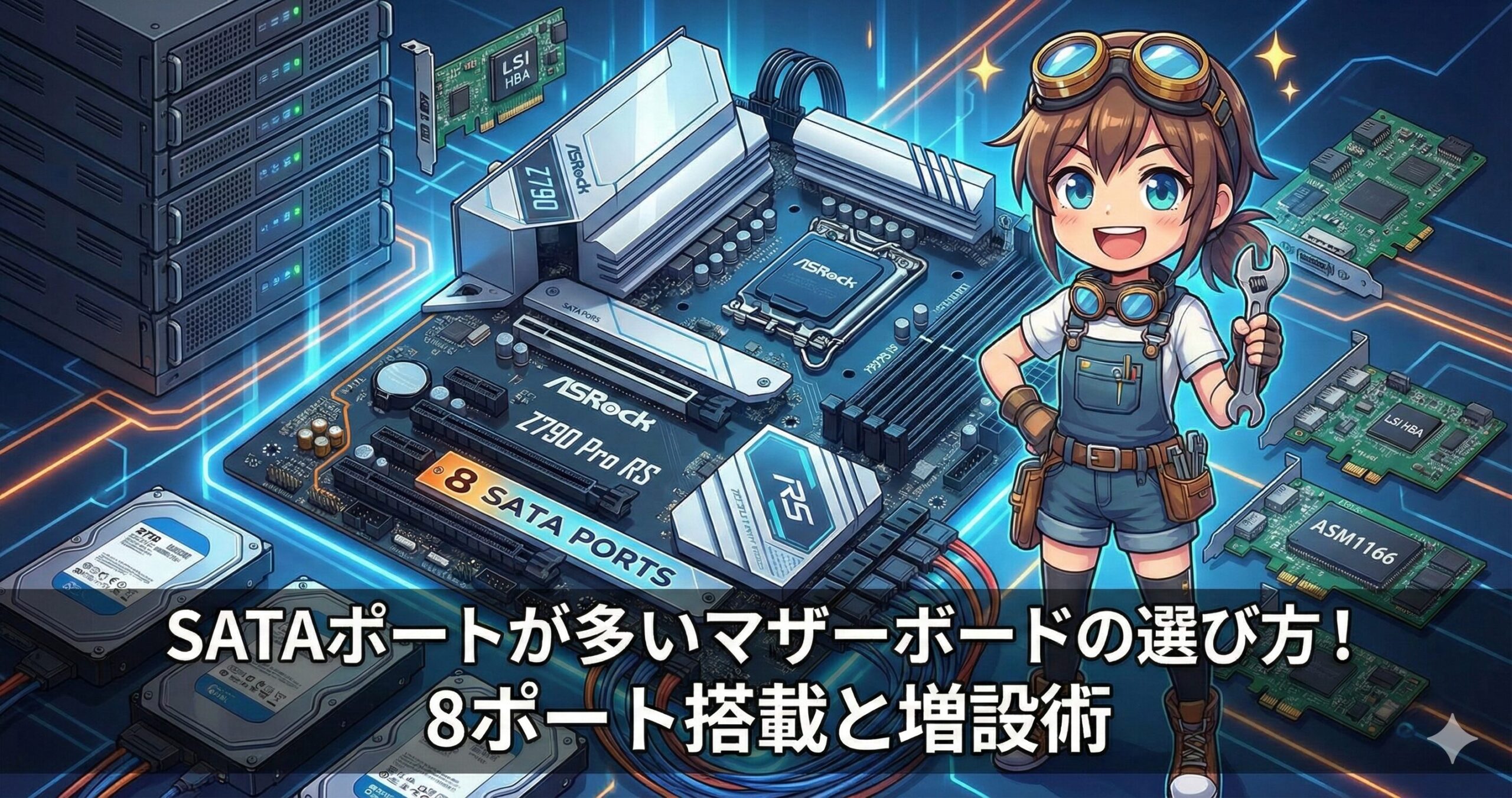 LeanPower Lab | SATAポートが多いマザーボードの選び方！8ポート搭載と増設術