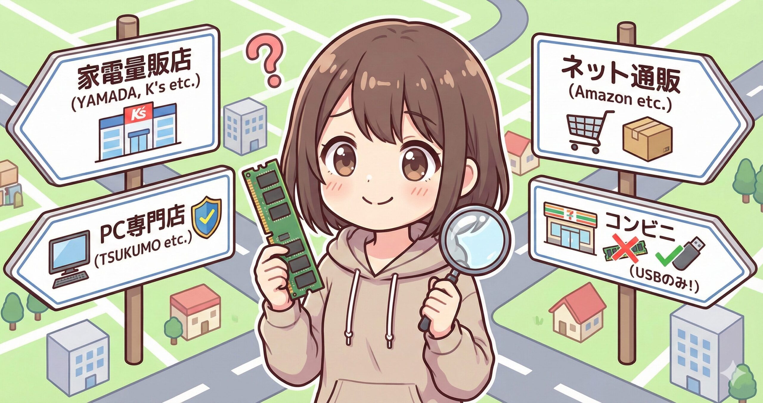 LeanPower Lab | PCメモリ売ってる場所はどこ？失敗しない店舗とネット購入ガイド