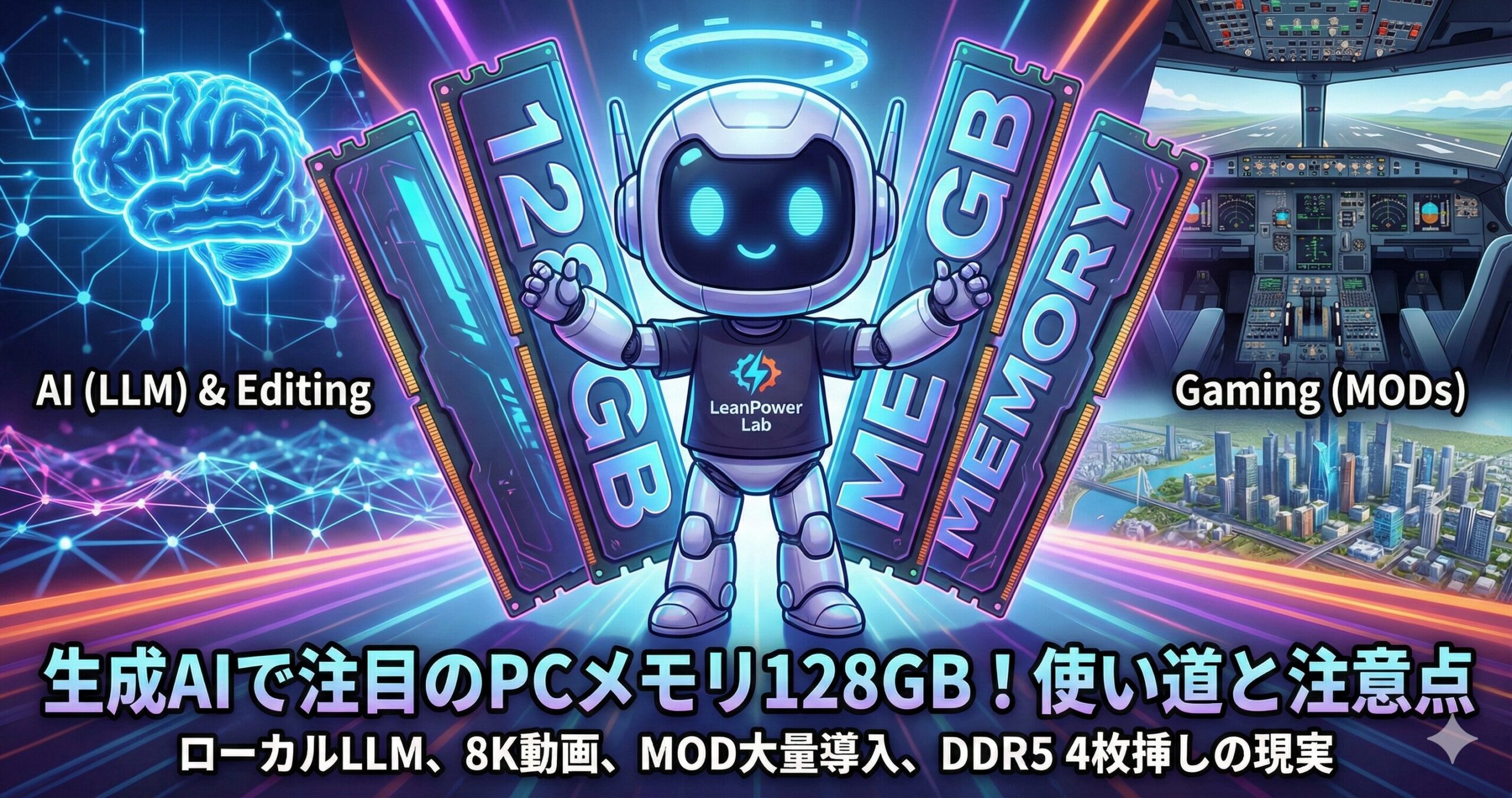 LeanPower Lab | 生成AIで注目のPCメモリ128GB！使い道と注意点