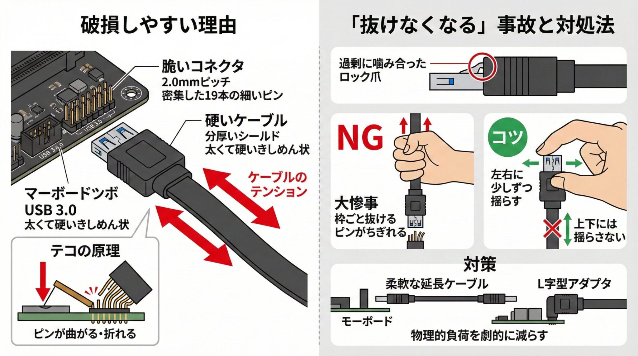 マザーボード内部USB端子の種類と増設！配列図解と認識しない対策 | LeanPower Lab