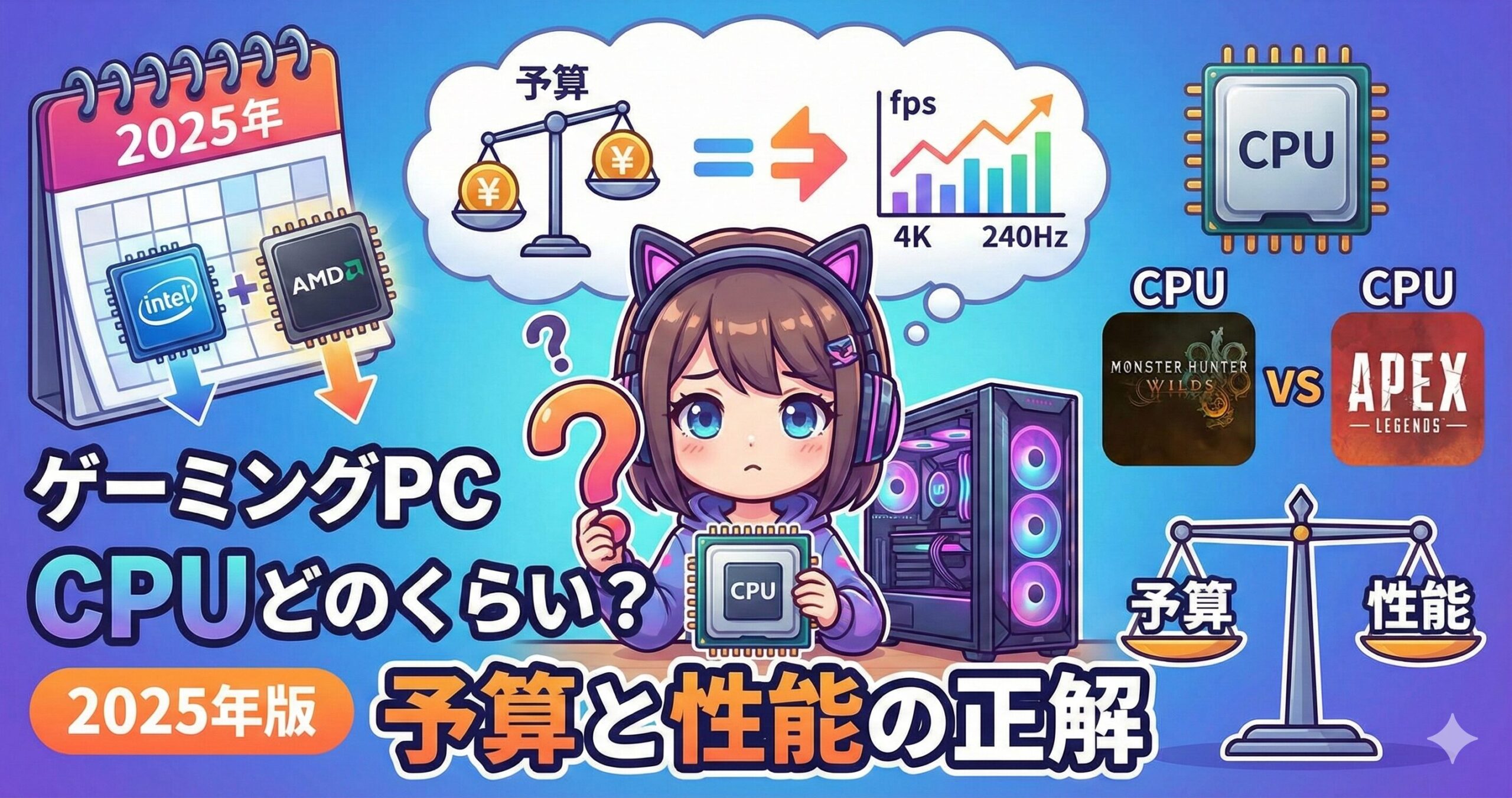 LeanPower Lab | ゲーミングPCのCPUどのくらい必要？2025年予算と性能の正解