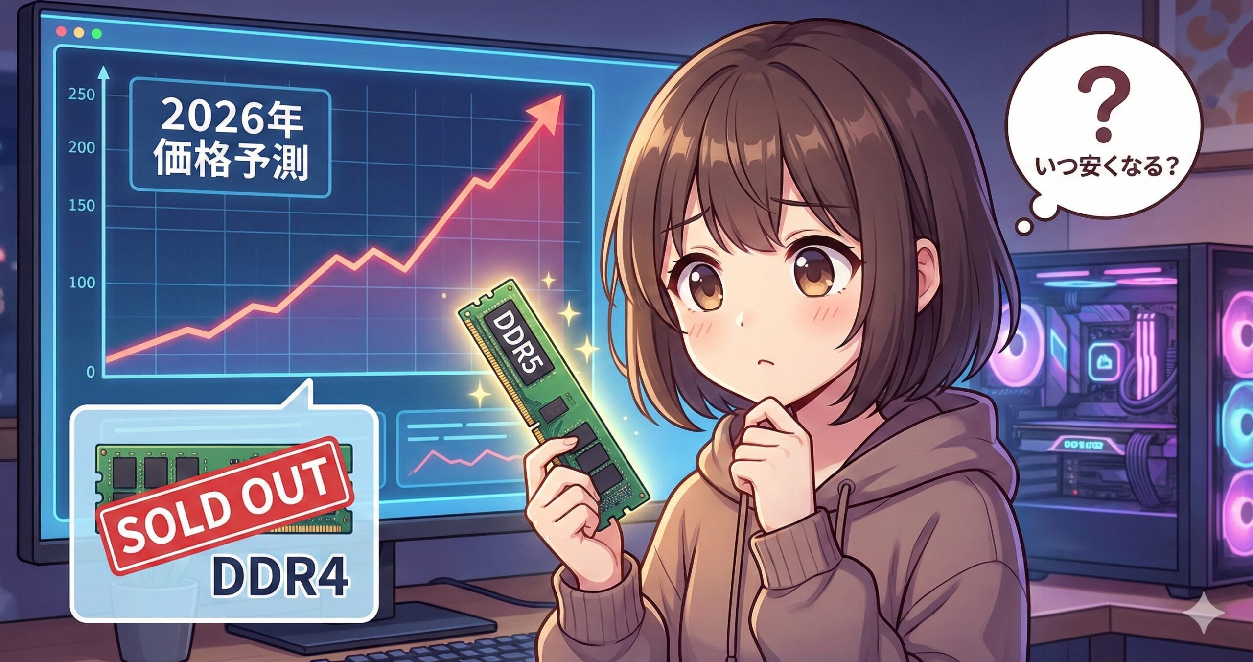 LeanPower Lab | DDR5はいつ安くなる？2026年までの価格動向と後悔しない買い時