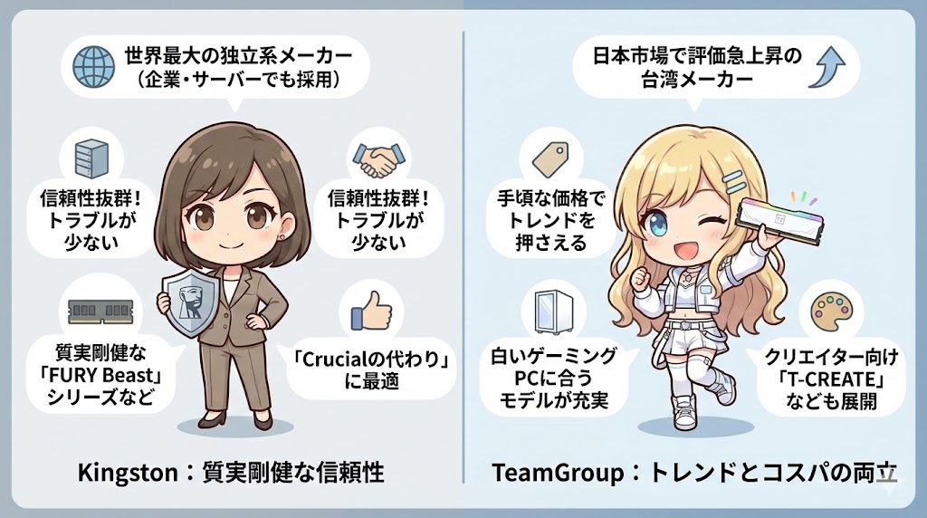 LeanPower Lab | PCメモリおすすめメーカー2025！価格高騰前に選ぶべき5選