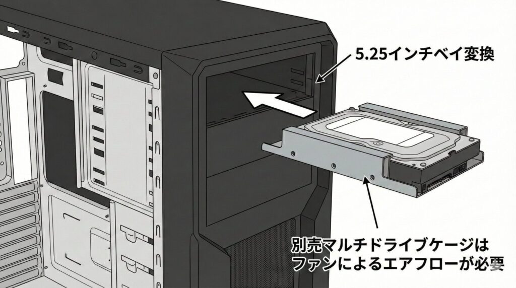 LeanPower Lab | HDD増設のベイがないPCのストレージ拡張ガイド！自作のコツ