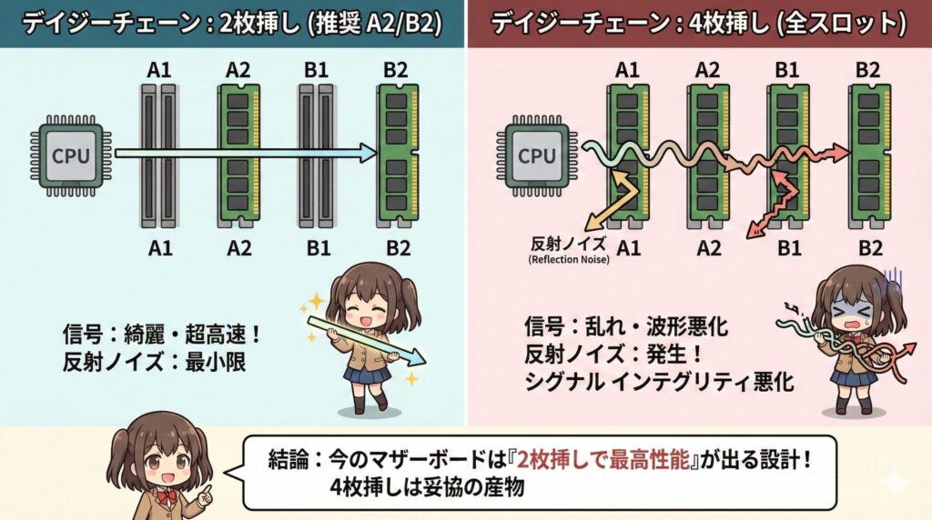 LeanPower Lab | PCメモリ4枚挿しは不安定？速度低下の原因と安定化設定ガイド