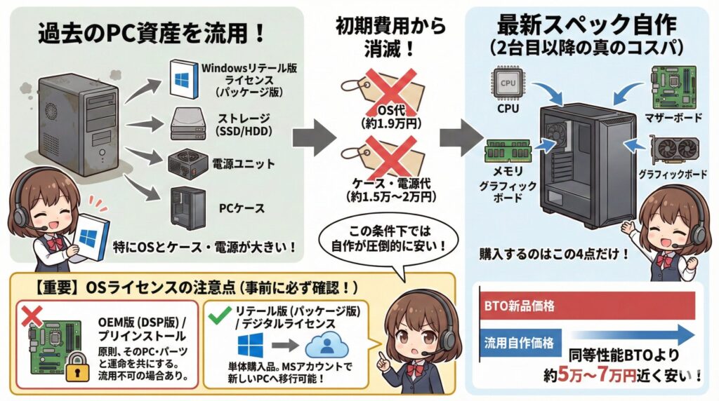 LeanPower Lab | 2026年版｜BTOと自作はどっちが安い？予算・用途別に徹底比較