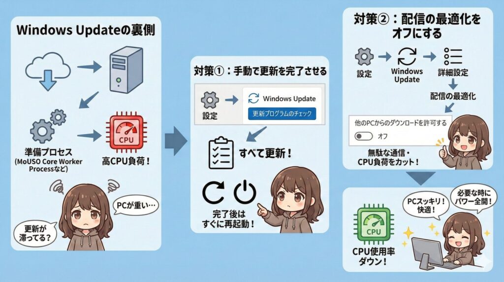 LeanPower Lab | CPU使用率を下げる設定と対策！PCを軽くする原因別の解決法