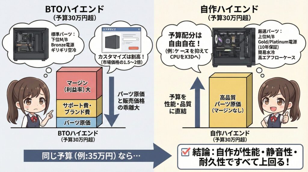 LeanPower Lab | 2026年版｜BTOと自作はどっちが安い？予算・用途別に徹底比較