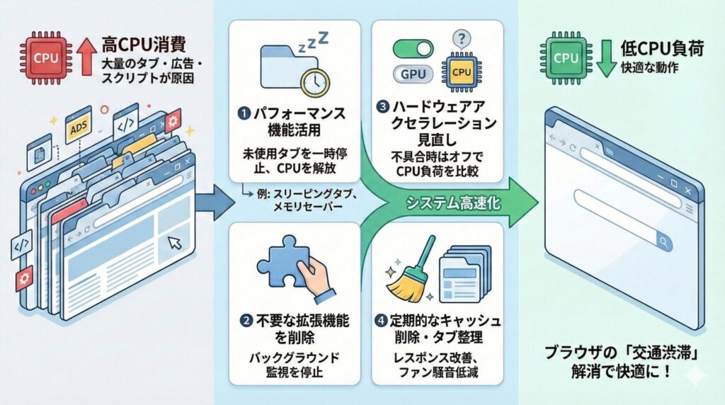 LeanPower Lab | CPU使用率を下げる設定と対策！PCを軽くする原因別の解決法