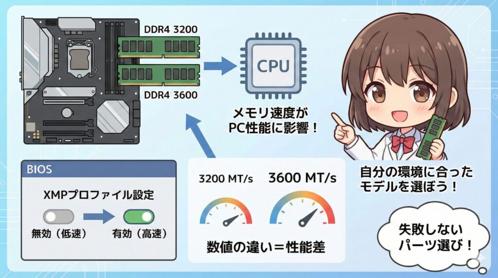 LeanPower Lab | メモリの速度とDDR4規格の選び方！性能を引き出す設定とコツ