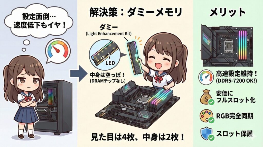 LeanPower Lab | PCメモリ4枚挿しは不安定？速度低下の原因と安定化設定ガイド