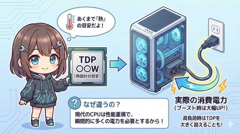 LeanPower Lab | TDPと実際の消費電力は違う？計算と目安を知り電源不足を防ぐ