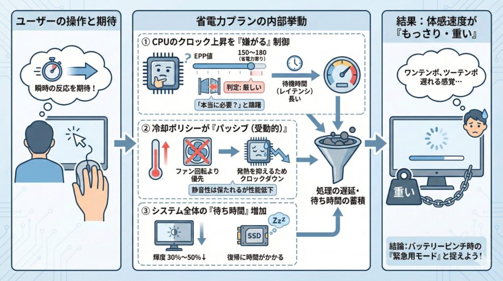 LeanPower Lab | Windows電源プランの正解—「バランス」vs「省電力」 LeanPower Lab | Windows電源プランの正解—「バランス」vs「省電力」