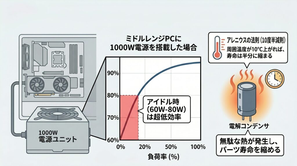LeanPower Lab | 1000W電源は無駄か？「低負荷時の効率」という盲点