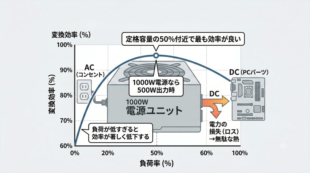 LeanPower Lab | 1000W電源は無駄か？「低負荷時の効率」という盲点