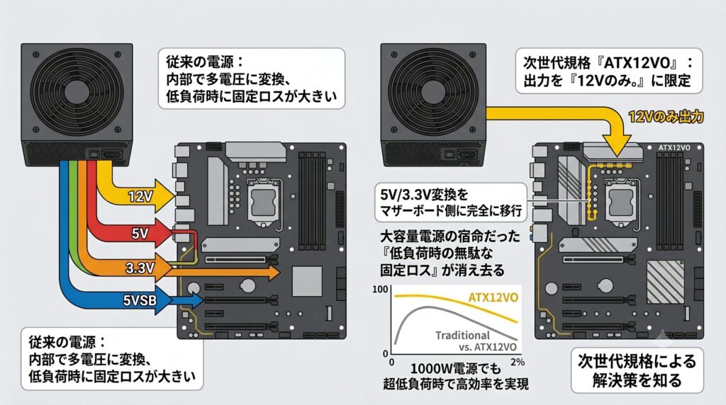 LeanPower Lab | 1000W電源は無駄か？「低負荷時の効率」という盲点